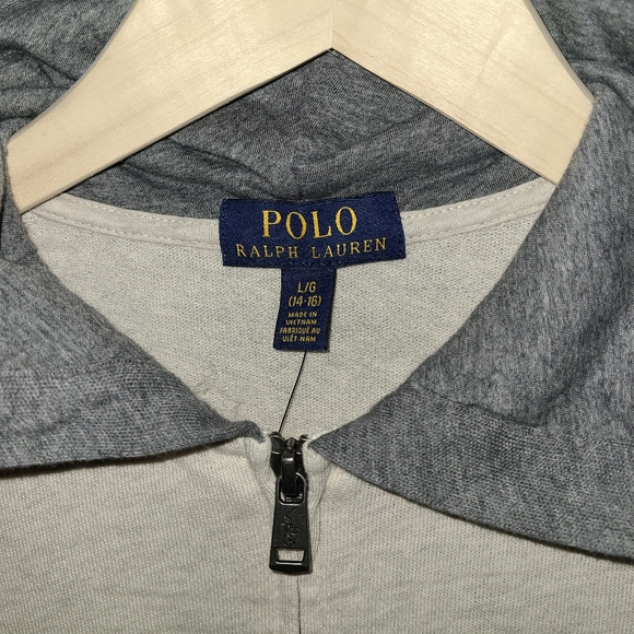 RALPH LAUREN POLO HOODY SWEATSHIRT ZIP L KIDS - Picture 3 of 4